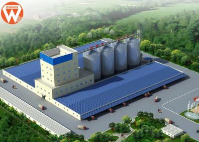 Chine Chaîne de production d'alimentation des animaux de la capacité 20T/H avec le silo de matières premières à vendre