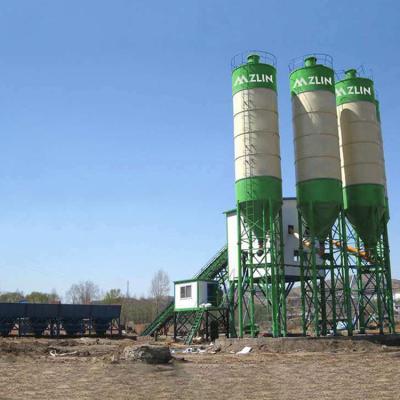 China Construction works HZS90 Concrete Plant Equipment Cost Stationary Batching Batching Plant In Us for sale