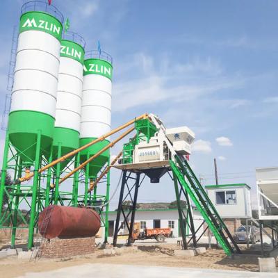 China Construction works HZS75 Hot Sale Trailer Plant Concrete And Stationary Batching Mixing Plant for sale