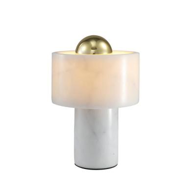 China Modern Simple Modern Light Bedroom Living Room Marble Round Greenlighting Table Lamps for sale