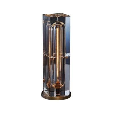 China Modern Light Luxury Metal Room Bedroom Crystal Table Lamps Simple Living Energy Saving Lights for sale