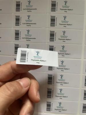 China Thymosin Alpha-1 Peptide Adhesive 2ml Peptide Self Adhesive Bottle Labels for sale