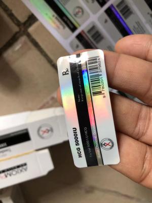 China Tirzepatide 60mg 2ml Glass Vial Labels With PET Hologram Laser Materail for sale