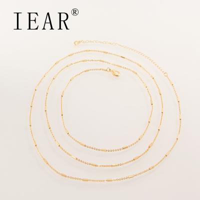 China IEAR Jewelry Wholesale FASHIONABLE Gold Plated Waist Chain With Copper Adjustable Not Fade Chain Belt Women Waist Belly Chain Custom Made for sale
