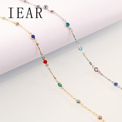 China IEAR Jewelry Gift Necklace 3 Tone Jewelry Necklace CLASSIC Long Chain Custom Gold Plated Necklaces for sale