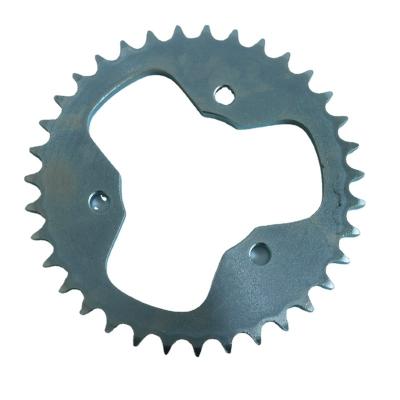 China Quenched and Tempered 45 Good Quality Steel Sales Well Quenched 35 Tooth 45 Steel Sprocket Tempered Final Driven Gear for sale