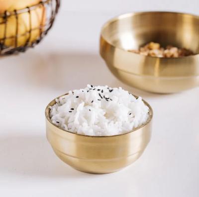 China Viable Snack Ice Cream Dessert Insulated Double Wall Soy Sauce Dish 10cm 12cm 14cm Stainless Steel Soup Rice Bowls for sale