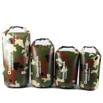 China Outdoor\Garden\Beach\Camping\Fishing Waterproof Dry Bag Outdoor Kayaking Floating Sports Dry Bag Backpack Custom Logo Camouflage Boating Hiking Water Proof for sale