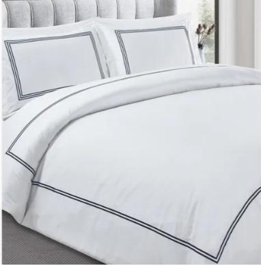 China White Duvet Cover King 100% Cotton Hotel/Home Collection White Duvet Cover for sale