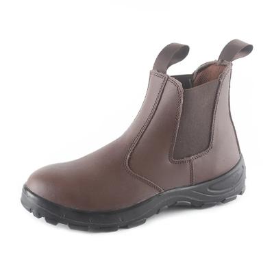 China Smooth Leather Chelsea Safety Shoes S3 Waterproof Slip Resistant Steel Toe Boots for sale