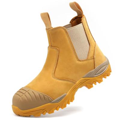 Chine Bottes de sécurité en cuir nubuck étanches pour hommes en gros à vendre