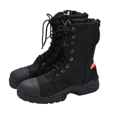 China Sapatos de trabalho pretos com sola de borracha botas de segurança de lona unisex à venda