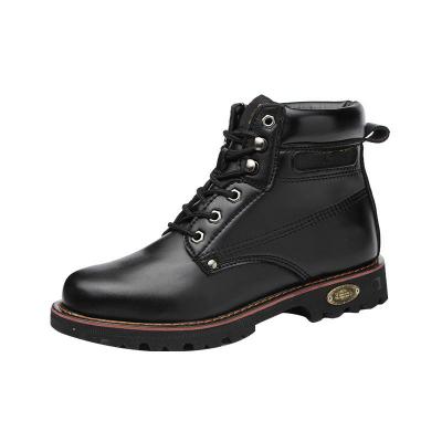 Chine Chaussures de sécurité en cuir en microfibre noire chaussures de travail à semelle de bœuf pour hommes à vendre