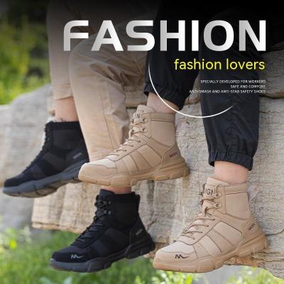 Chine Bottes de travail de sécurité en microfibre Bottes de sécurité pour hommes Bottes de travail en acier pouce Kevlar Mid-sole Anti-écrasement Bottes de travail en caoutchouc à vendre