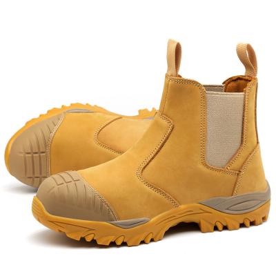 China Wheat Cowhide Leather Cowhide Security Boots Mens OEM for sale