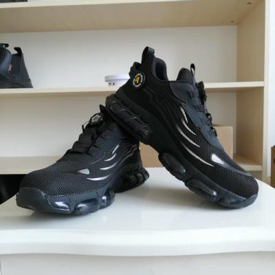 China BOA Rotating Button Work Shoes Flying Knit Work Shoes Comfortable Safety Shoes Kevlar Midsole Steel Toe PU Sole for sale