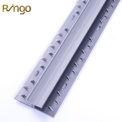 China Modern Foshan Supplier Hot Sales Aluminum Anodizing Shiny Gold Color Carpet Edge Trim Double Sides Clip Floor Transition Strips for sale