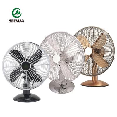 China Retro Vintage High Speed Swing Fan Metal Cool Air Electric Desktop Fan 10 Inch 12 Inch 16 Inch Table Fan for sale