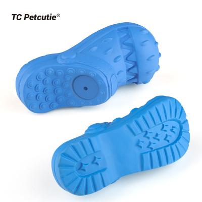 China Factory Stocked IQ Training Rubber Slipper Train Toy Clean Teeth Pet Interactive Dog Chew Toy for sale