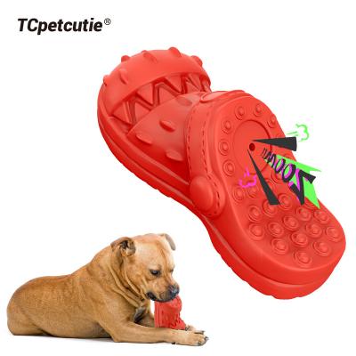 China New Design Viable Dog Toys Clean Dog Teeth Relieve Worry Slipper Molar Chew Rubber Toys For Dog for sale