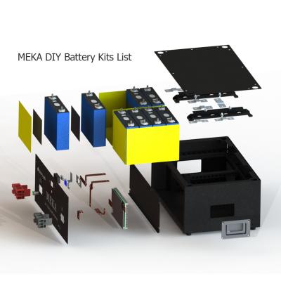 중국 MEKA 25.6V 135Ah 3456Wh LiFePO4 배터리 DIY 키트 판매용