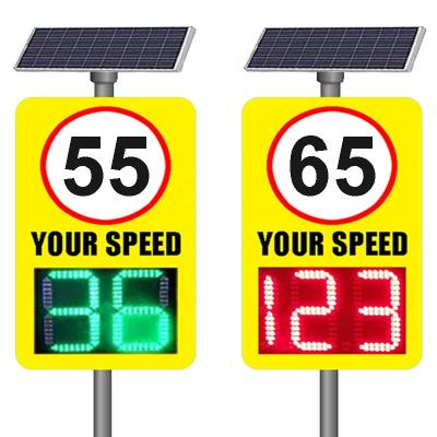 China GHz K-Band24 Radar Speed Sign Car Speed Detect Module Sensor Led Speed Limit Display 45CM*35CM for sale