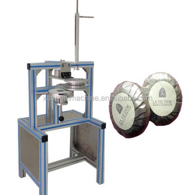 China Manual hotel toilet washing hand round soap pleat wrapping machine for sale
