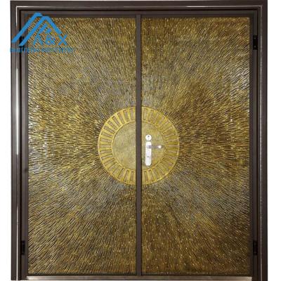 China Contemporary cast aluminum door for luxury villa for sale
