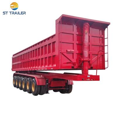 China Truck Trailer New Designed Hydraulic Cylinder Dump Car Trailers Dump Semi Trailer Rear Tipper Trailer For Sale for sale