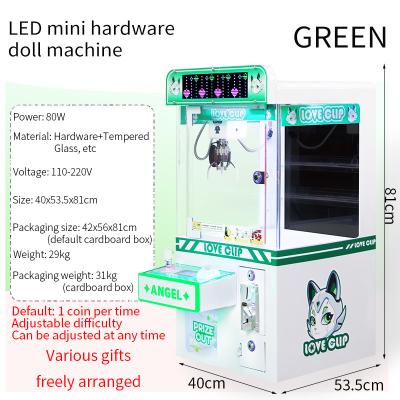China Groene munt bediende LED-desktop hardware klauw arcade machine Te koop