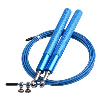 China Custom Jumping Logo Long Handles Kids Wire Speed Bearing Aluminum Weighted Weighted Jump Rope Fitness Equipment Sports Fitness Equipment For Workout for sale