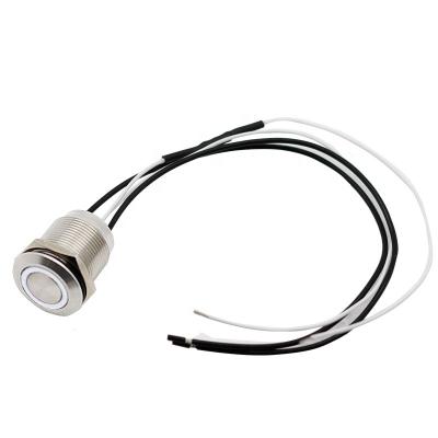 China Push Button Switch 19Mm Around Ip67 Metal Waterproof Push Button Momentary Latching Switch for sale