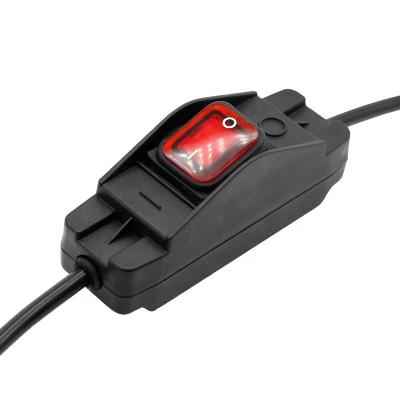 China 25A 250V Waterproof Rubber Ring High Current Waterproof Rocker Switch On Red Light New Style Built-in Switch for sale