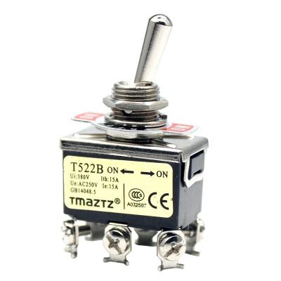 China Heavy Duty Metal Bat Switch Toggle 15A 250V 20A 125V SPST 6Pin ON/Off/on Toggle ON-OFF-ON TMAZTZ Rocker Boot Cover-5 for sale