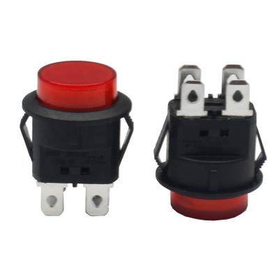 China Push Button Switch 16A 250VAC Round Micro Rocker Rocker Switch Push Button Switch with 4pin for sale