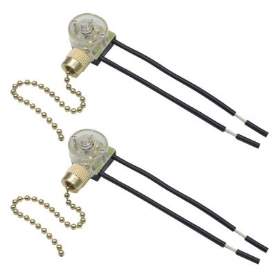 China Plasitc Up Shell Base 3A 250VAC Pull Chain Switch ZE-109 Phenolic Plastic Table Light Lamp On Switch for sale