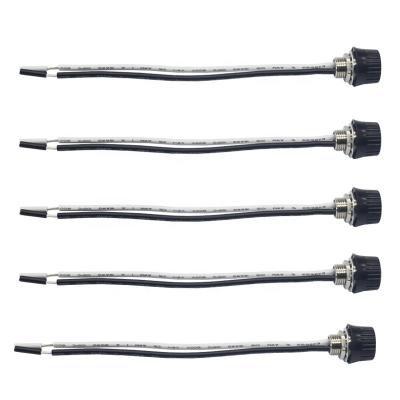 China On/Off Switch Rotary Style Single Post On Canopy Black Lamp Light Switch With 6 Inch 18AWG for sale