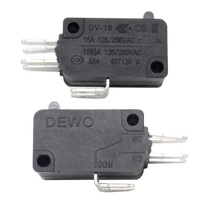 China Normally Open On/Off Switch 16A 125V AC Oven Door 28mm Micro Switch for sale