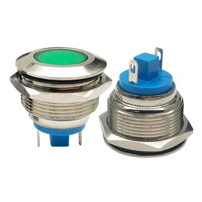 China High Quality Momentary Reset Push Button Switch 25mm Diameter Metal Push Button Switch Mounting Screw Mounted Switch for sale