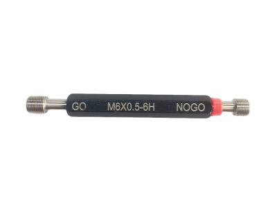 China GO And NOGO Metric M6 Thread Plug Gauge For Threaded Parts Inspection for sale