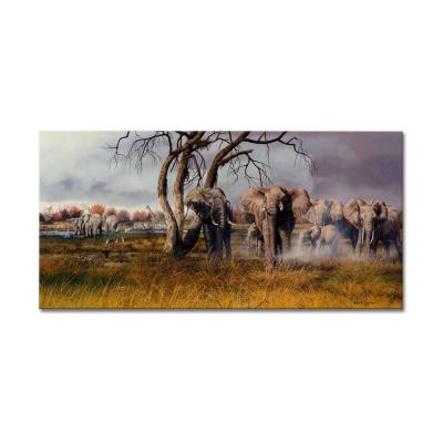 China Modern Custom Large Size Painting Decoration Artwork Elephant Canvas Print Animal Home Wall Art for sale