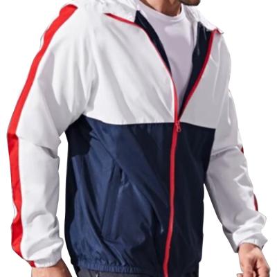China New Custom Logo Waterproof White Mens Running Jogging Jacket Outdoor Sports Coat Anorak Jacket Men for sale