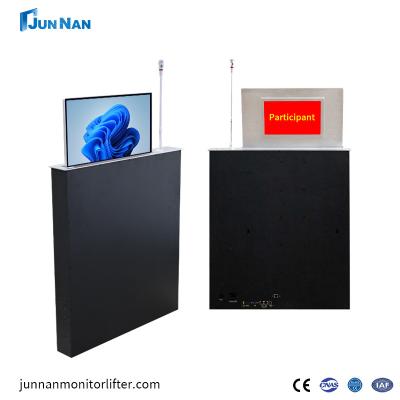China Elevador de monitor LCD de tela traseira elétrico ultrafinho para soluções profissionais à venda