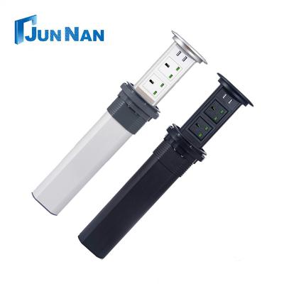 Китай Всплывающий рабочий стол USB-зарядщик розетка настольный стол беспроводной электрический аксессуар США Великобритания продается