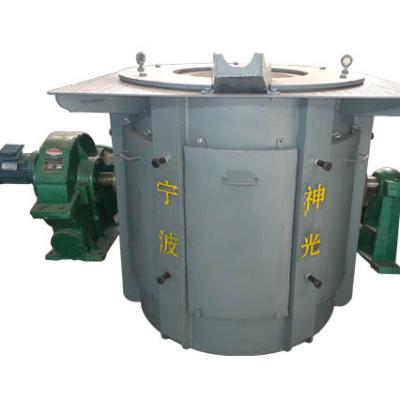 China Factory 750KG 0.75T KGPS Induction Reducer Steel Case Medium Frequency Furnace For Iron Melting Copper Aluminum Steel for sale
