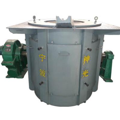 China Factory 1000KG 1T IGBT Induction Reducer Steel Case Medium Frequency Furnace for Cast Iron Copper Aluminum Steel for sale