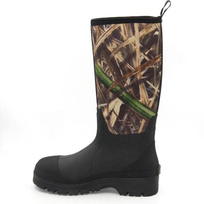 China Cushioning waterproof hiking gum boots hunting Custom LOGO rubber moulded snake proof hunting boots for men for sale