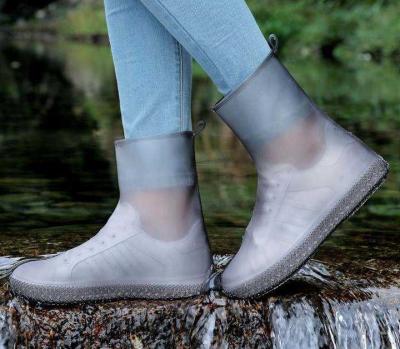 China Fashion Trend 2023 Protective Rain Shoes Boots Reusable Latex Waterproof Rain Non-Slip Silicone Over Boot Covers Unisex for sale