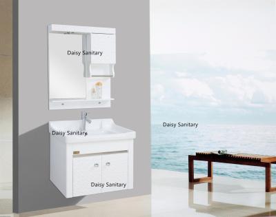 Chine Vanité imperméable blanche classique de salle de bains de bâti de mur avec la lumière de Cabinet de miroir à vendre