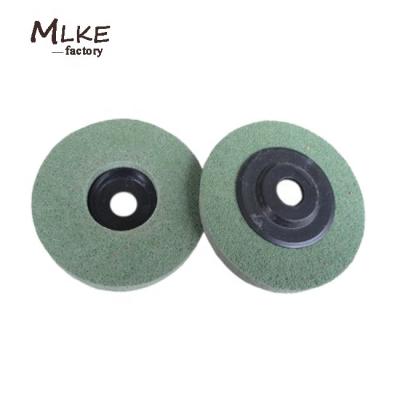 China Used to polishing stainless steel Professional Supplier nylon fiber and silicon carbide non woven polishing wheel for polishing stainless steel for sale